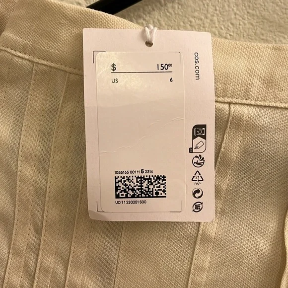 COS Linen skirt, size 6, NWT - Picture 2 of 6